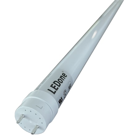 L1 4Ft LED Tube, 17W 2200Lm, 5000K, Type B & Double End Only, Glass Body, Soft Light, 120-277V, 25PK LOC-T84FT-17W50K-G B